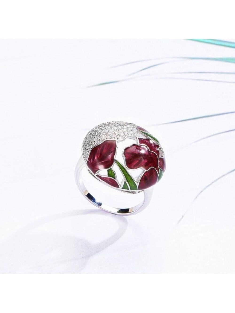 Enamel Statement Ring - Picture 2 of 4